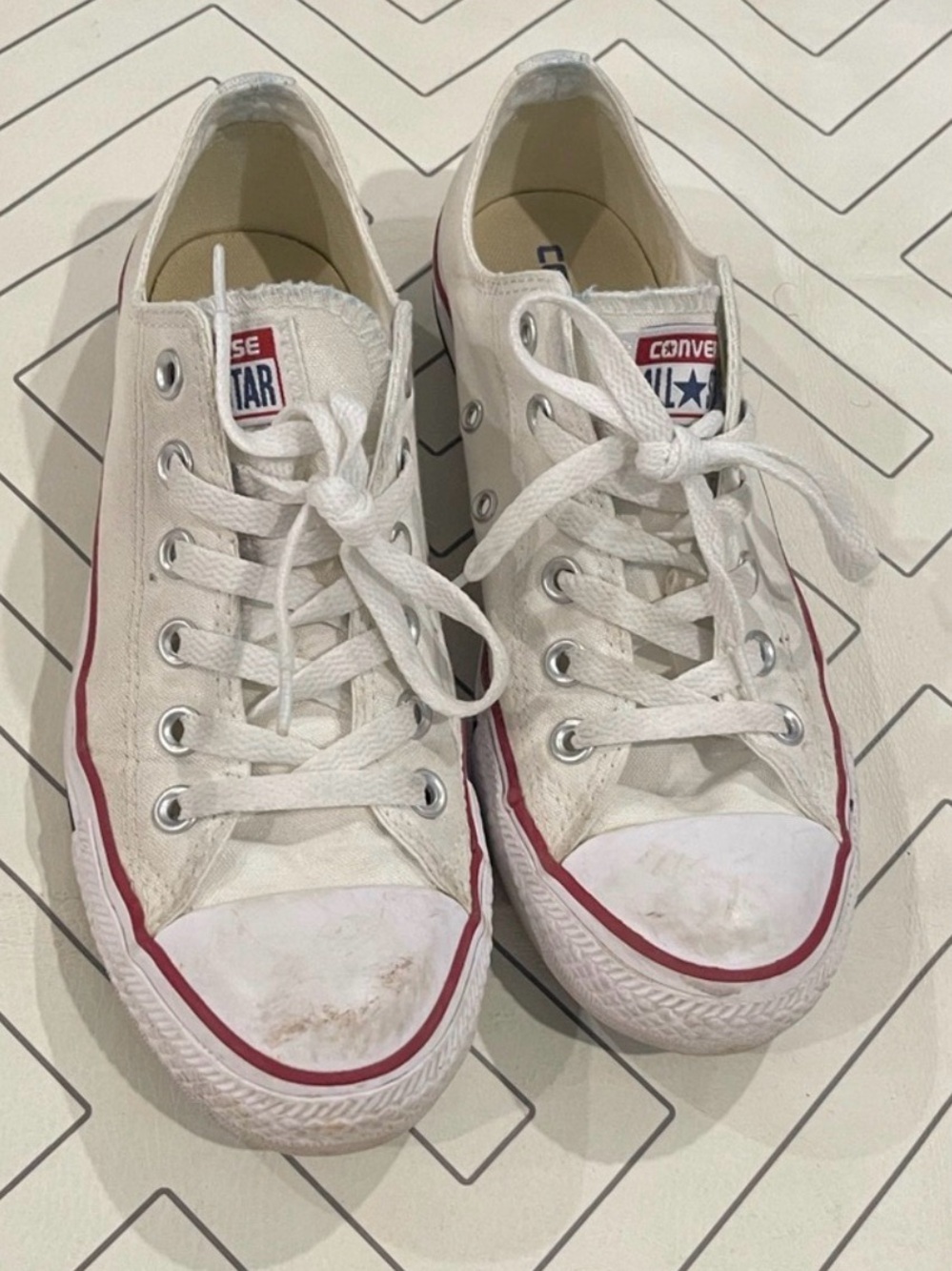 Converse White Chuck Taylor Sneakers. 
Sz Women’s 8.5